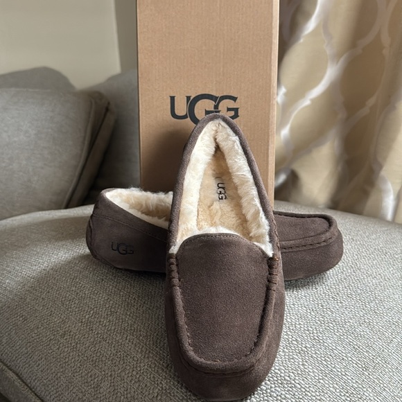 UGG Chocolate Brown Shearling Moccasins